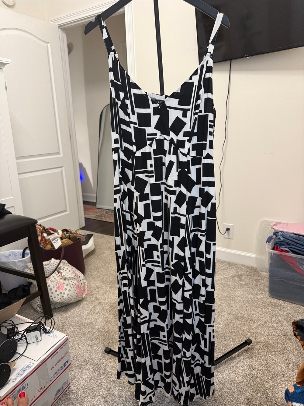 torrid Black & White Geometric Maxi Dress
